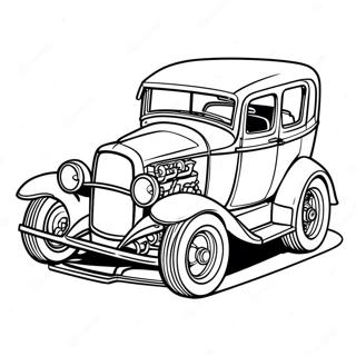 Vintage Hot Rod Coloring Page 4602-3701