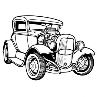 Vintage Hot Rod Coloring Page 4602-3703