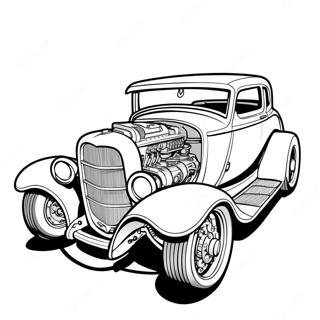 Vintage Hot Rod Coloring Page 4602-3704