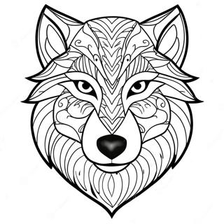 Wolf Face Coloring Pages