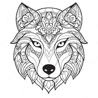 Wolf Face Coloring Page 46033-38350