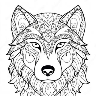 Wolf Face Coloring Page 46033-38352