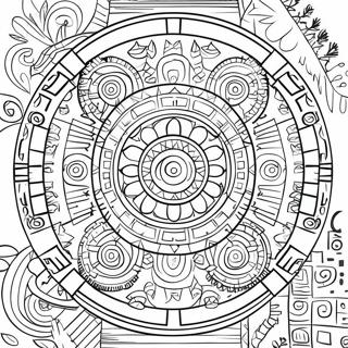 Aztec Calendar Coloring Page 46053-38358