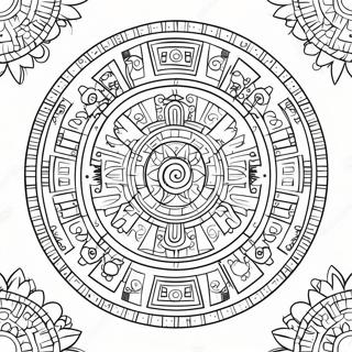 Aztec Calendar Coloring Page 46053-38360