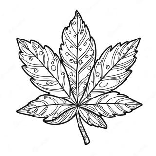 Detailed Pot Leaf Coloring Page 46074-38377