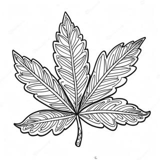 Detailed Pot Leaf Coloring Page 46074-38380