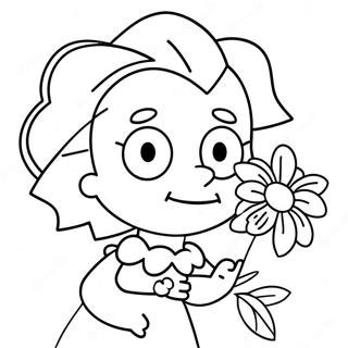 Maggie Simpson With A Flower Coloring Page 46084-38390