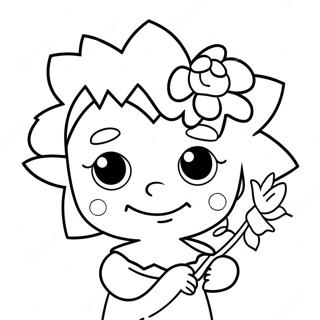 Maggie Simpson With A Flower Coloring Page 46084-38391