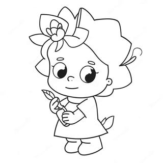 Maggie Simpson With A Flower Coloring Page 46084-38392