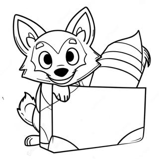 Lankybox Foxy Coloring Page 46093-38399