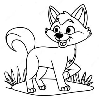 Foxy From Lankybox In Action Coloring Page 46094-38395