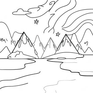 Magical Aurora Borealis Coloring Page 46104-38408