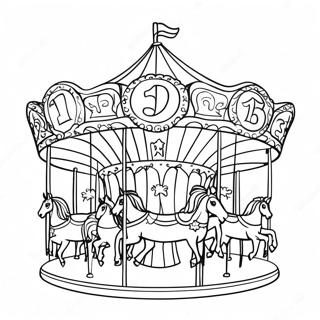 Colorful County Fair Carousel Coloring Page 46124-38421