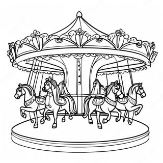 Colorful County Fair Carousel Coloring Page 46124-38422