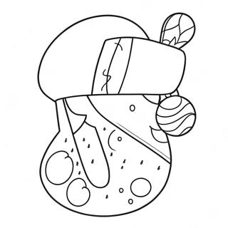 Adorable Christmas Stocking Coloring Page 4612-3710