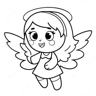 Cute Anime Angel With Wings Coloring Page 46134-38426