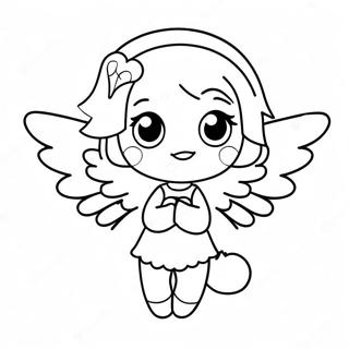 Cute Anime Angel With Wings Coloring Page 46134-38428