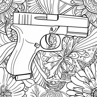 Realistic Glock Handgun Coloring Page 46154-38445