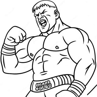 Brock Lesnar In Action Coloring Page 46164-38450