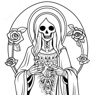 Santa Muerte Coloring Pages