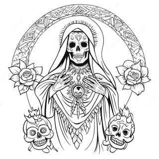 Santa Muerte Coloring Page 46173-38454