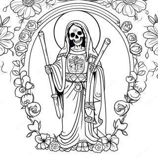 Santa Muerte Coloring Page 46173-38456