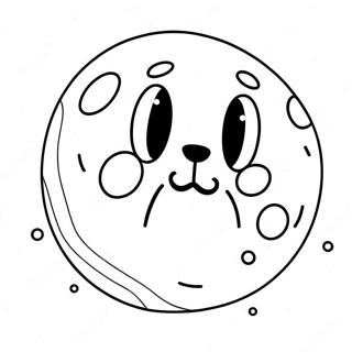 Cute Pluto Planet Coloring Page 46184-38465