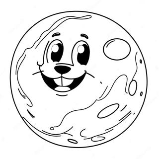 Cute Pluto Planet Coloring Page 46184-38466