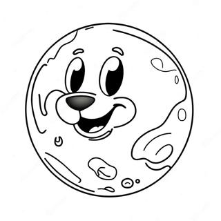 Cute Pluto Planet Coloring Page 46184-38467