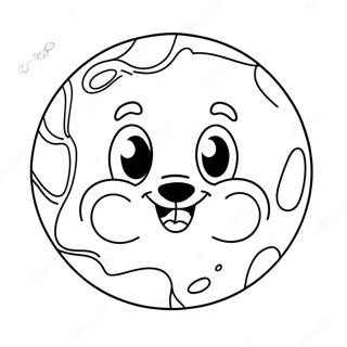 Cute Pluto Planet Coloring Page 46184-38468