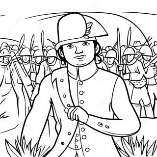 Colonial Soldier In Battle Coloring Page 46194-38478