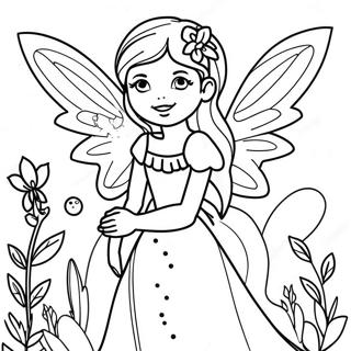 Beautiful Realistic Fairy Coloring Pages