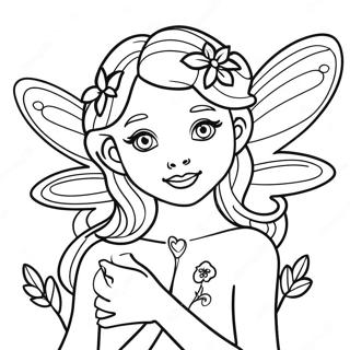 Beautiful Realistic Fairy Coloring Page 46213-38486