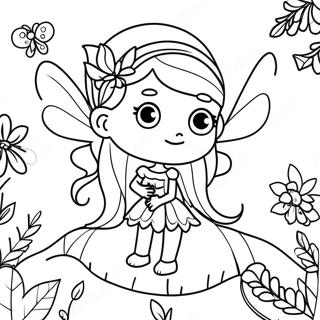 Beautiful Realistic Fairy Coloring Page 46213-38487