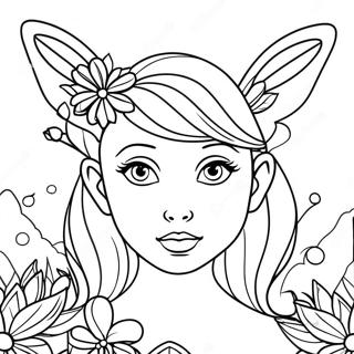 Beautiful Realistic Fairy Coloring Page 46213-38488