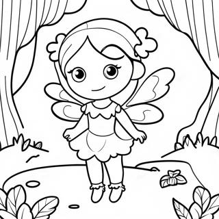 Enchanting Fairy In A Magical Forest Coloring Page 46214-38497