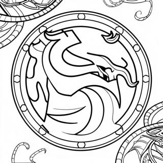 Mortal Kombat Logo Coloring Page 4621-3714