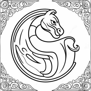 Mortal Kombat Logo Coloring Page 4621-3716