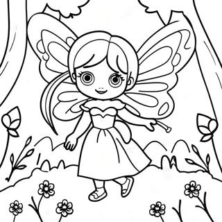 Mystical Black Fairy In Enchanted Forest Coloring Page 46224-38503