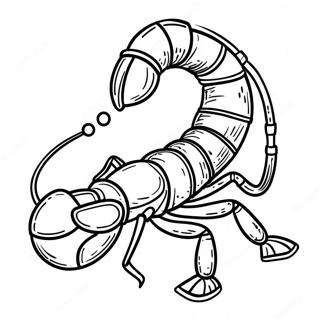 Scorpion In Action Coloring Page 4622-3719