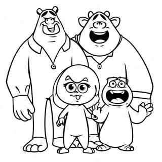 Hotel Transylvania 2 Monster Family Coloring Page 46243-38515