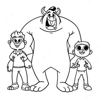 Hotel Transylvania 2 Monster Family Coloring Page 46243-38516