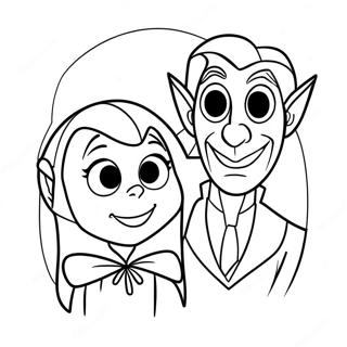 Dracula And Mavis Hotel Transylvania Coloring Page 46244-38517