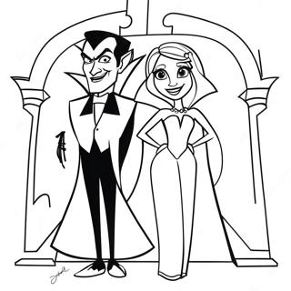 Dracula And Mavis Hotel Transylvania Coloring Page 46244-38519