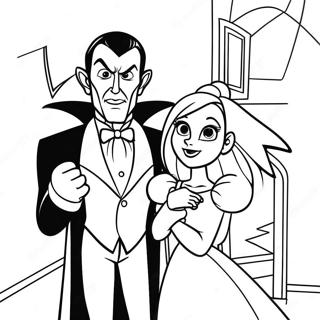 Dracula And Mavis Hotel Transylvania Coloring Page 46244-38520