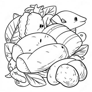 5 Loaves And 2 Fish Bible Coloring Page 46253-38523