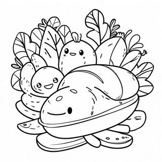 5 Loaves And 2 Fish Bible Coloring Page 46253-38524