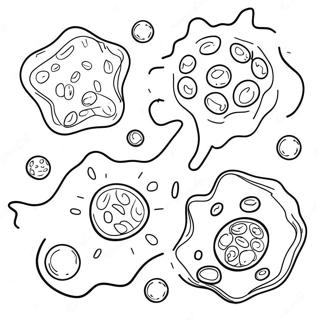 Colorful Immune Cells Coloring Page 46264-38536