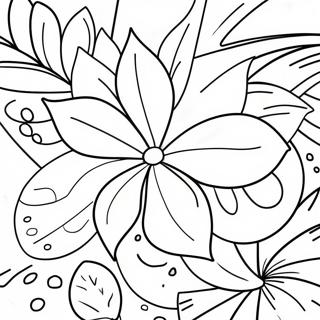 Tropical Flower Realistic Coloring Page 46283-38547