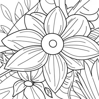 Vibrant Tropical Flower Coloring Page 46284-38549